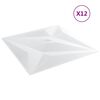 vidaXL Wandpaneele 12 Stk. Weiß 50x50 cm XPS 3 m² Stern