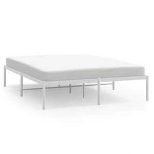 vidaXL Bettgestell Metall Wei&szlig; 140x200 cm