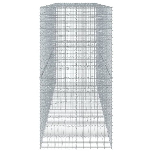vidaXL Gabione mit Deckel 450x100x200 cm Verzinktes Eisen
