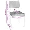 vidaXL Esszimmerstuhl 2 pcs Schwarz gewaschen 46 x 55 x 84 cm