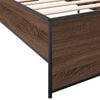 vidaXL Bettgestell Braun Eichen-Optik 90x200 cm Holzwerkstoff Metall