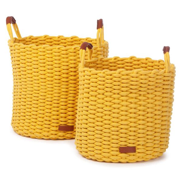 KidsDepot 2-tlg. Korb-Set Korbo L Baumwolle Gelb
