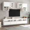 vidaXL TV-Wandschrank mit LED-Leuchten Wei&szlig; 100x30x40 cm
