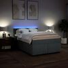 vidaXL Boxspringbett mit Matratze Dunkelgrau 140x190 cm Stoff