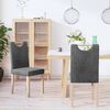 vidaXL Esszimmerst&uuml;hle 2 Stk. Grau Wildleder-Optik