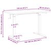 vidaXL Schreibtisch mit Speicher Schwarz und Dunkelbraun 120 x 60 cm