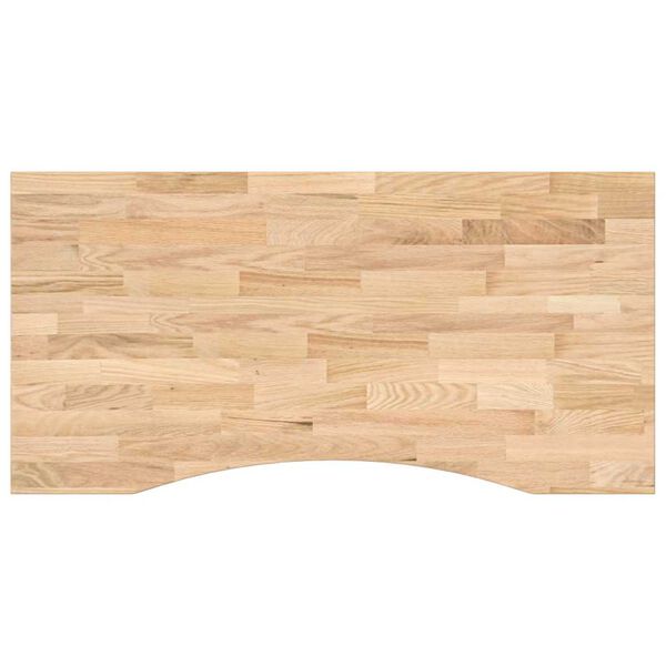 vidaXL Schreibtischplatte Unbehandelt 100x50x2,5 cm Massivholz Eiche