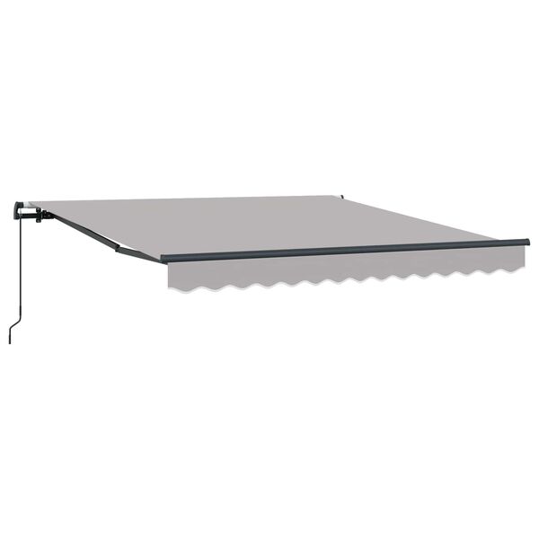 vidaXL Einziehbare Markise Hellgrau 300 x 250 cm Polyester und Stahl