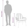 vidaXL 5-tlg. Garten-Essgruppe mit Kissen Braun Poly Rattan Glas