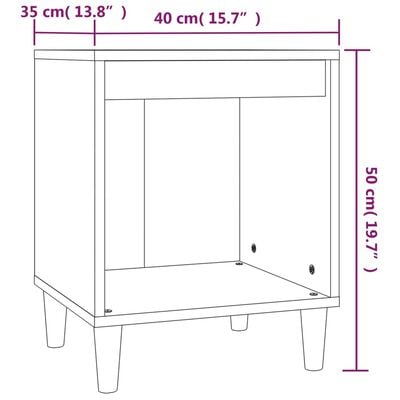 vidaXL Nachttische 2 Stk. Braun Eichen-Optik 40x35x50 cm