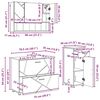 vidaXL Badezimmerm&ouml;bel-Set 3 pcs Beton Grau Sperrholz und Metall