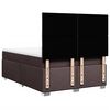 vidaXL Boxspringbett mit Matratze Dunkelbraun 160x200 cm Stoff