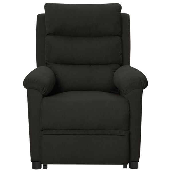 vidaXL Massagesessel mit Aufstehhilfe Schwarz Stoff