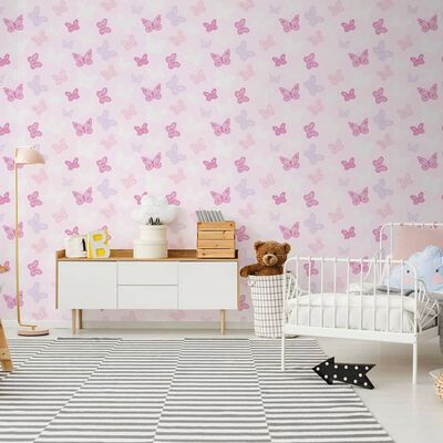 Kids at Home Tapete Butterfly Rosa 100114