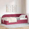 vidaXL Eckbettgestell mit Matratze mit Kopfteil 2 pcs Rot Samt