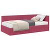 vidaXL Eckbettgestell mit Matratze 2 stk. Weinrot 100 x 200 cm Samt