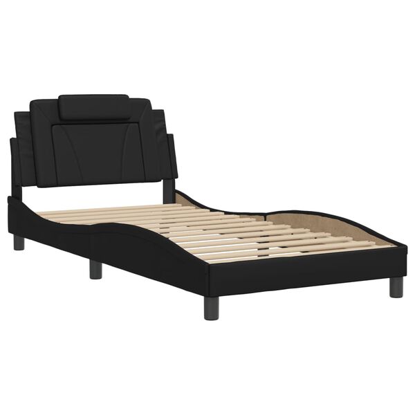 vidaXL Bettgestell "Viana" mit LED ohne Matratze Schwarz 100x203 cm