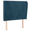 vidaXL Kopfteil mit Ohren Dunkelblau 83x23x118/128 cm Samt