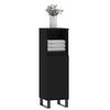 vidaXL Badschrank Schwarz 30x30x100 cm Holzwerkstoff