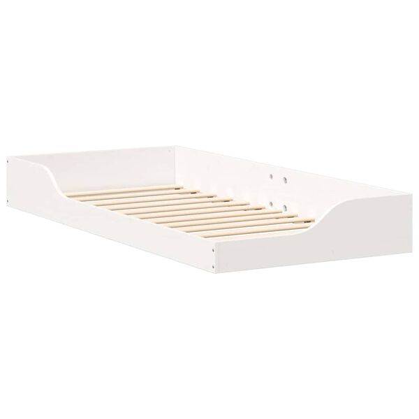 vidaXL Bettrahmen Wei&szlig; 90 x 200 cm Massives Kiefernholz