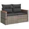 vidaXL Gartensofa-set mit Kissen 13 pcs Grau Poly Rattan