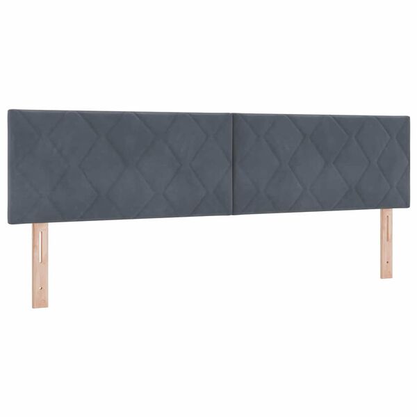 vidaXL Kopfteil mit Kopfteil Dunkelgrau 180 cm Samt