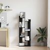 vidaXL B&uuml;cherregal Schwarz Eichen-Optik 48 x 25,5 x 140 cm