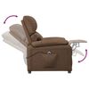 vidaXL Aufstehsessel Braun Stoff