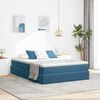 vidaXL Aufbewahrungsbett mit Matratze Dunkelblau 140 x 190 cm Samt