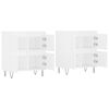 vidaXL Sideboards 2 Stk. Wei&szlig; Holzwerkstoff