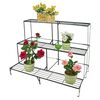 HI Blumentreppe mit 3 Stufen Metall Schwarz 100x60x75 cm