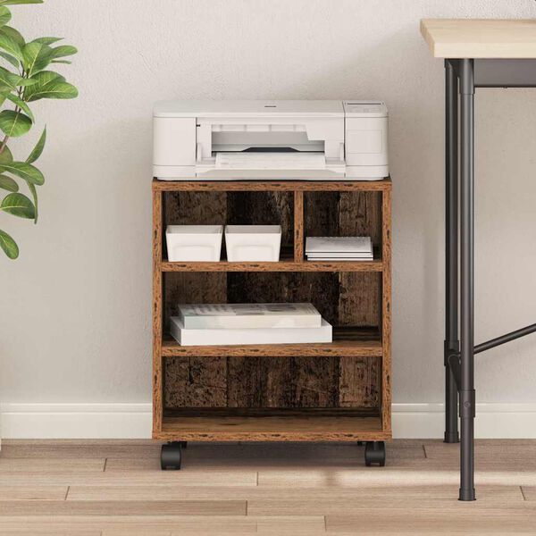 vidaXL Druckerständer Altholz 41 x 32 x 48 cm Holzwerkstoff