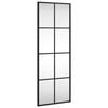 vidaXL Wandspiegel Schwarz 30x80 cm Rechteckig Eisen