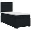 vidaXL Boxspringbett mit Matratze Schwarz 90 x 190 cm Stoff
