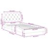 vidaXL Bettgestell ohne Matratze Blau 100x200 cm Samt