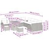 vidaXL Garten-Sofa-Set mit Kissen mit Kissen 13 pcs Beige und Hellgrau