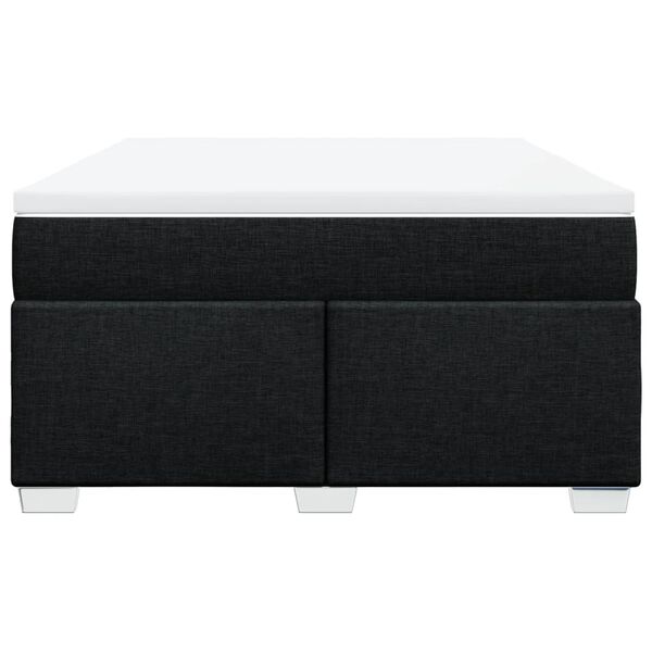 vidaXL Boxspringbett mit Matratze Schwarz 140x190 cm Stoff
