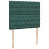 vidaXL Boxspringbett mit Matratze Dunkelgr&uuml;n 120x200 cm Samt
