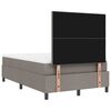 vidaXL Boxspringbett mit Matratze mit LED Taupe 120 x 200 cm Stoff