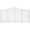vidaXL Gabionen mit Hochbogen 30 Stk. 200x30x80/100cm Verzinktes Eisen