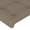 vidaXL Kopfteil Taupe 200 x 5 x 118/128 cm Stoff