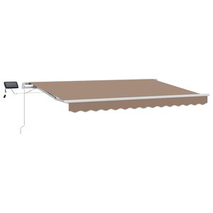 vidaXL Ausziehbare Markise Taupe 600 x 300 cm Stoff und Aluminium