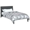 vidaXL Winterbettdecke Silber 220 x 135 cm Satin und Mikrofaser