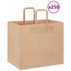 vidaXL Papiertragetaschen 250 Stk. mit Henkeln Braun 32x22x28 cm