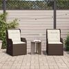 vidaXL Gartenbank 2 pcs Braun Poly-Rattan