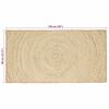 vidaXL Teppich Nat&uuml;rlich und Wei&szlig; 80 x 150 cm Jute