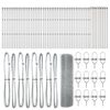 vidaXL Zaunpfosten Silber 100 x 0,6 m (19 x 19 mm Netz) Stahl