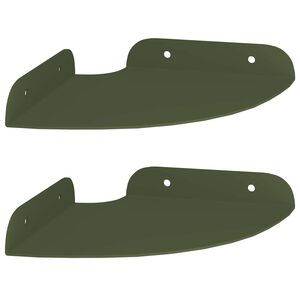 vidaXL Eckregal zum Schweben 2 stk. Olive Gr&uuml;n 15 x 15 x 2 cm