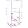 vidaXL TV-Schrank mit LED-Leuchten Braun Eichen-Optik 40,5x30x90 cm