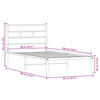 vidaXL Metallbett ohne Matratze Sonoma-Eiche 90x190 cm